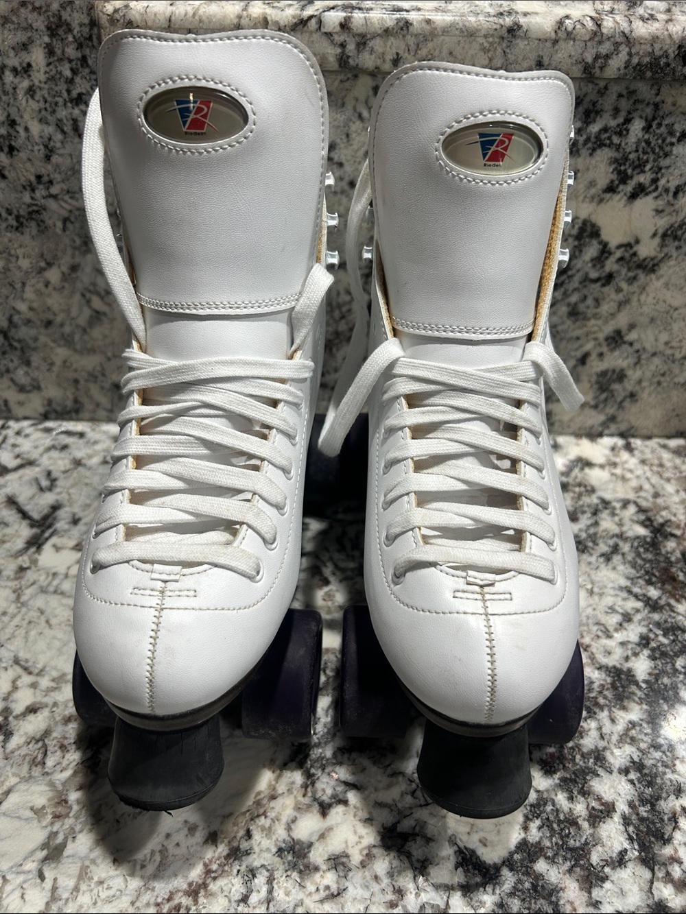 Riedell Women's White High-Top Roller Skates — Classic Lace-Up Style